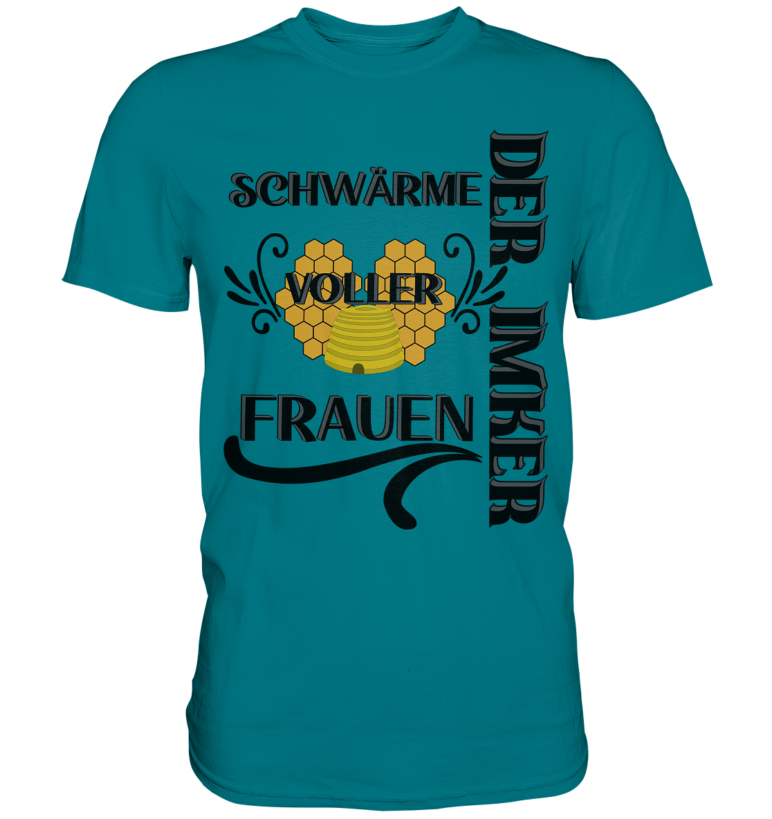 Der Imker, schwärme voller Frauen, Imkerei, Helden, schwarzes Design - Premium Shirt