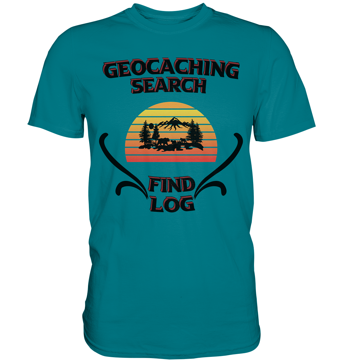 Geocaching, Suchen, Finden und Log, Geocaches - Premium Shirt