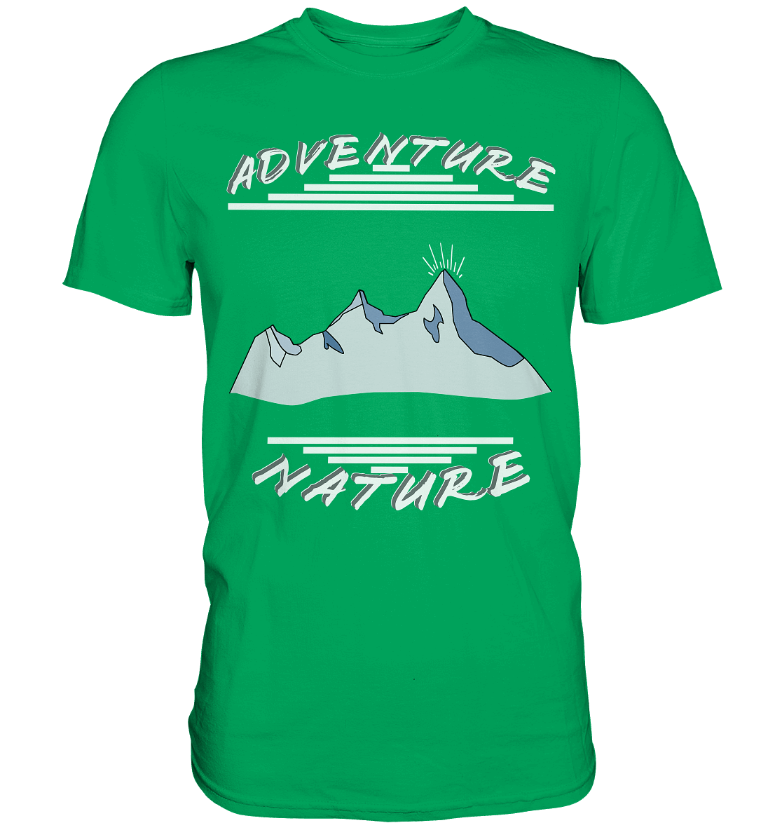 Adventure Nature, Abenteuer Natur, Camping, Geocaching - Premium Shirt