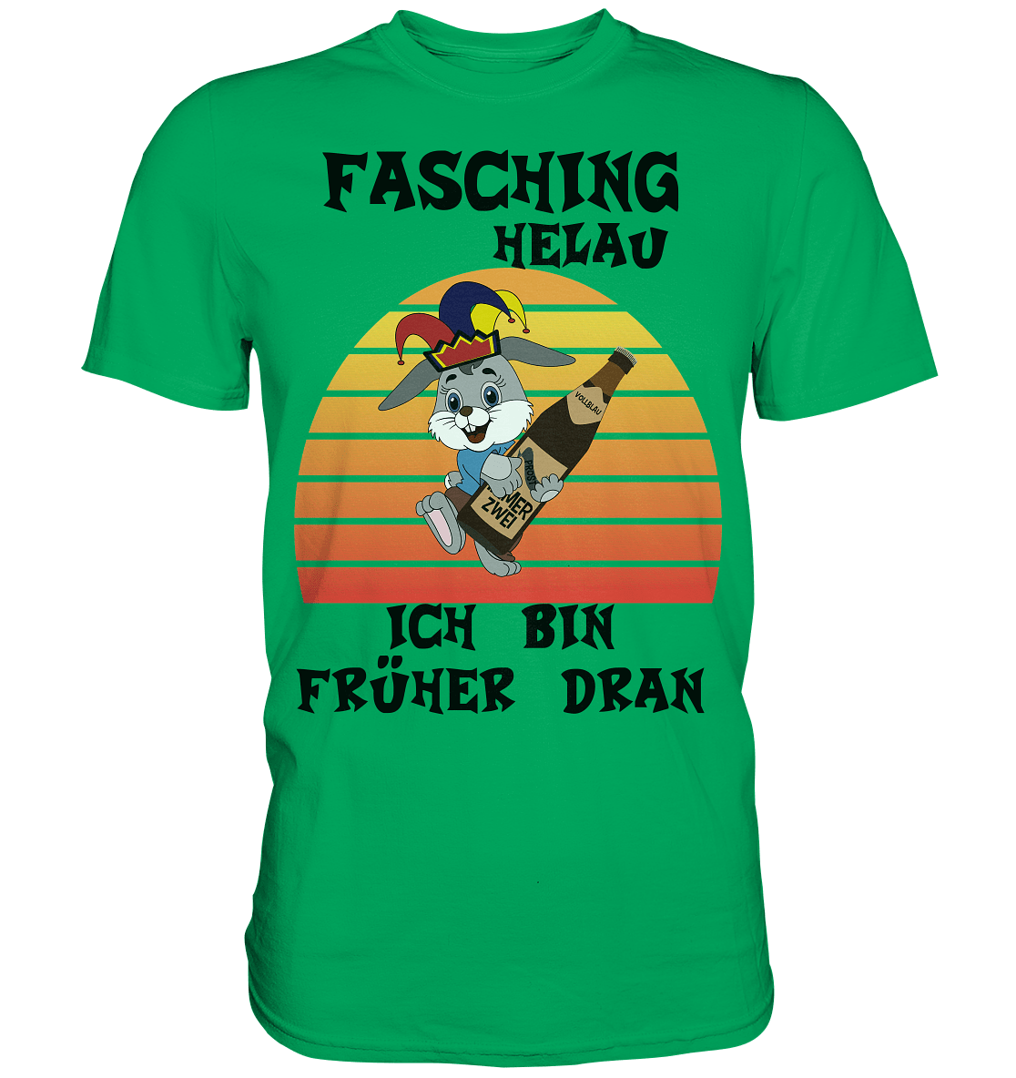 Fasching Helau, Osterhase feiert Karneval, Helau - Premium Shirt