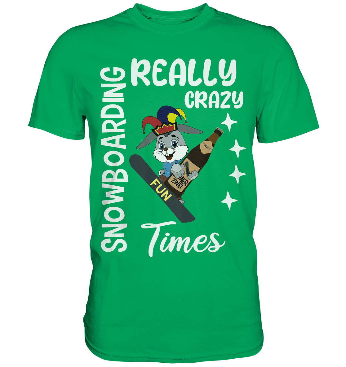 Snowboarding, Crazy Times, Snowboarder, Party - Premium Shirt