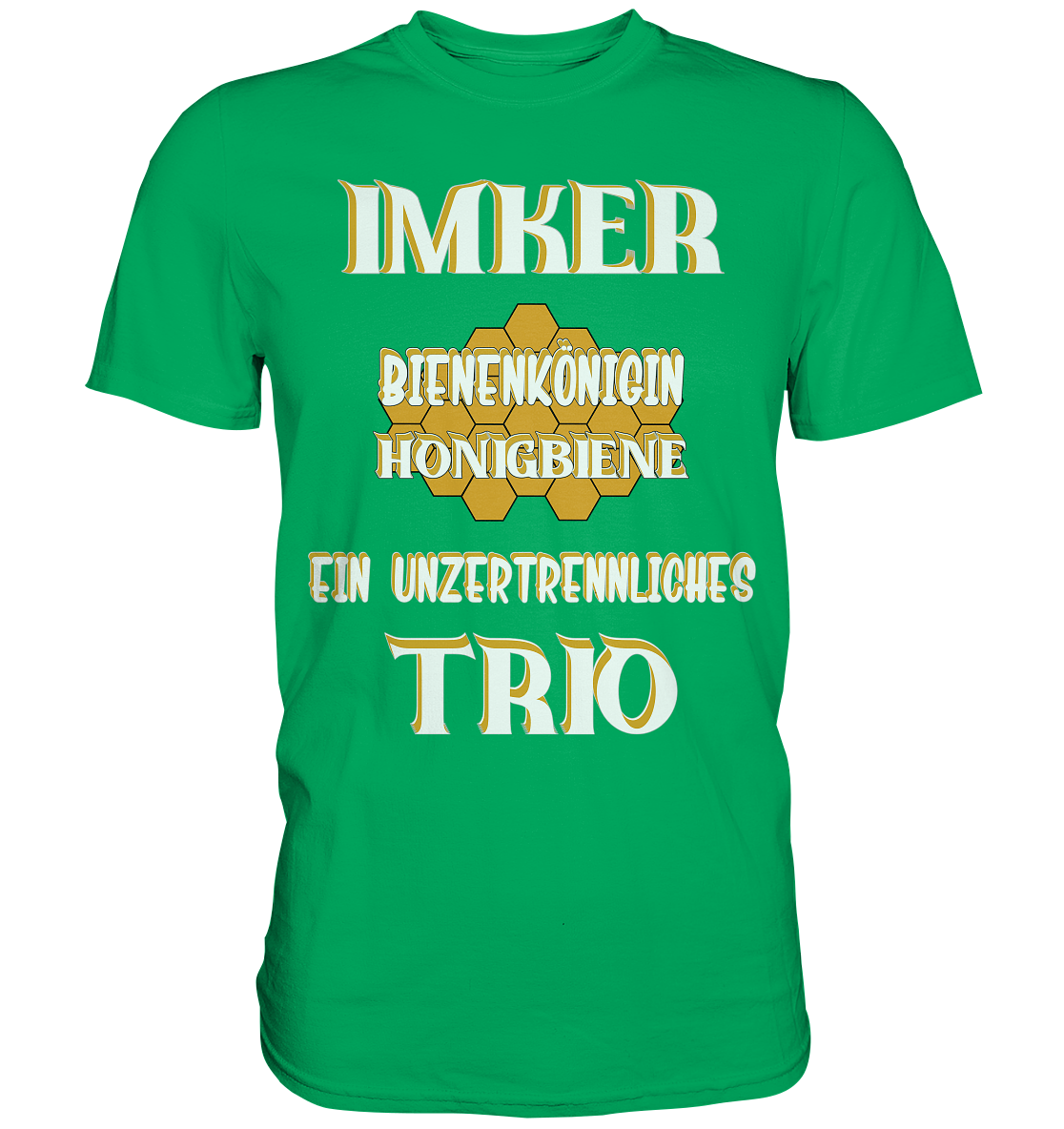 Imker- Bienenkönigin und Honigbiene, einTeam, Pfleger und Schützer von Bienen - Premium Shirt