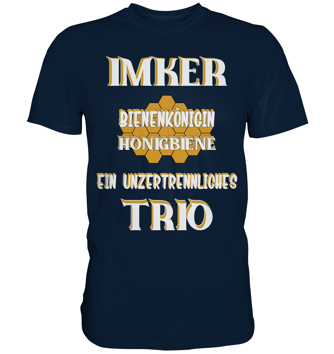 Imker- Bienenkönigin und Honigbiene, einTeam, Pfleger und Schützer von Bienen - Premium Shirt