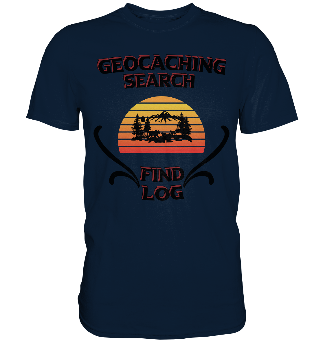 Geocaching, Suchen, Finden und Log, Geocaches - Premium Shirt