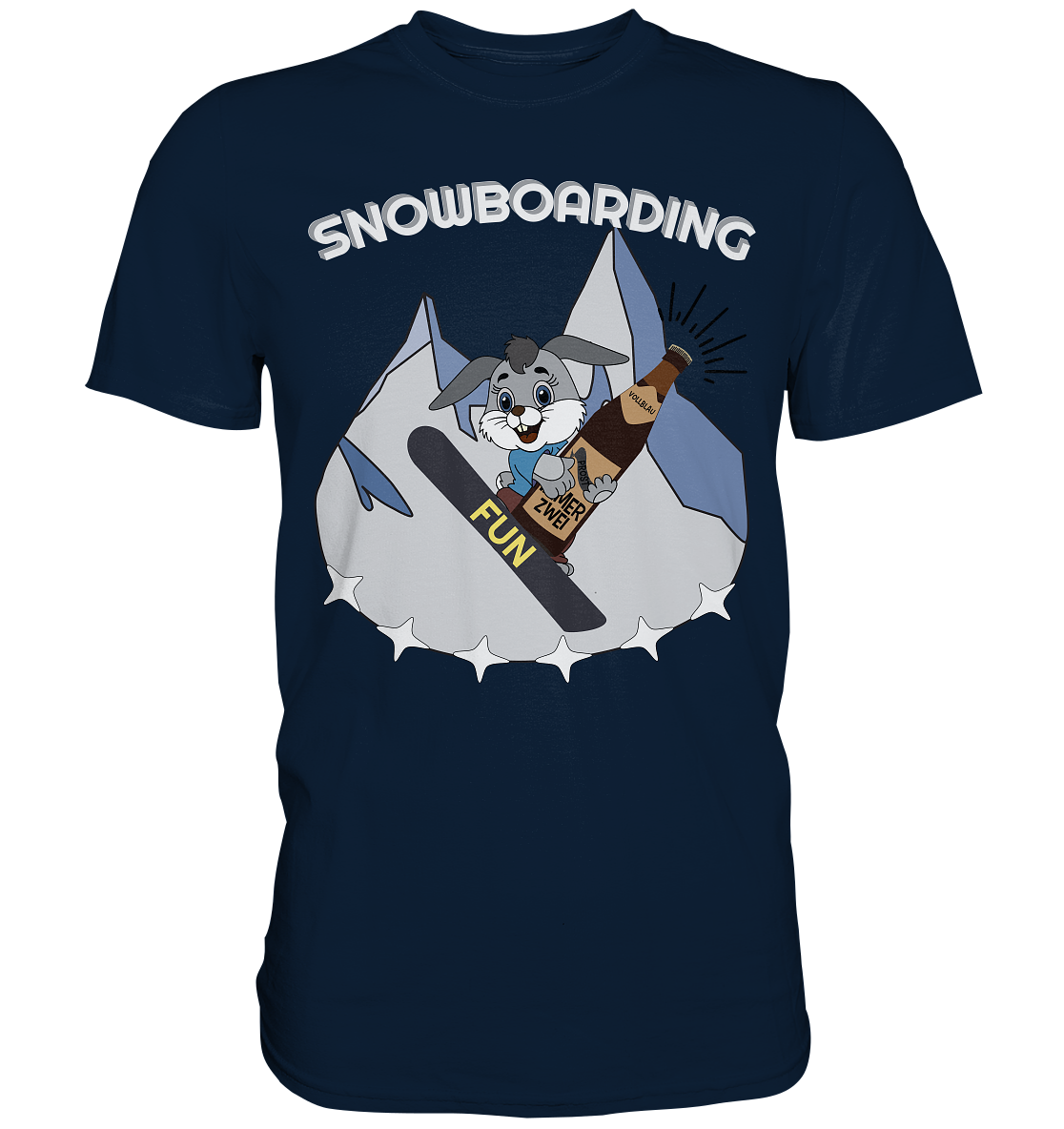 Snowboarder, Apres- Ski, Party danach, Piste, Helles Design - Premium Shirt