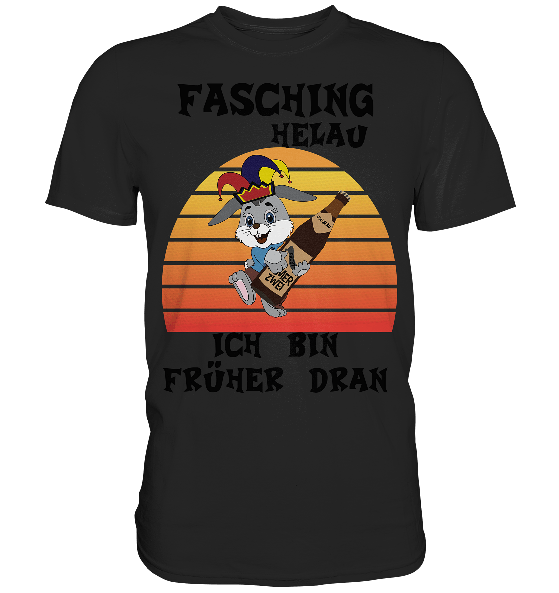 Fasching Helau, Osterhase feiert Karneval, Helau - Premium Shirt