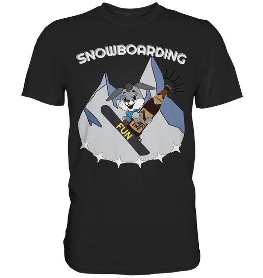 Snowboarder, Apres- Ski, Party danach, Piste, Helles Design - Premium Shirt