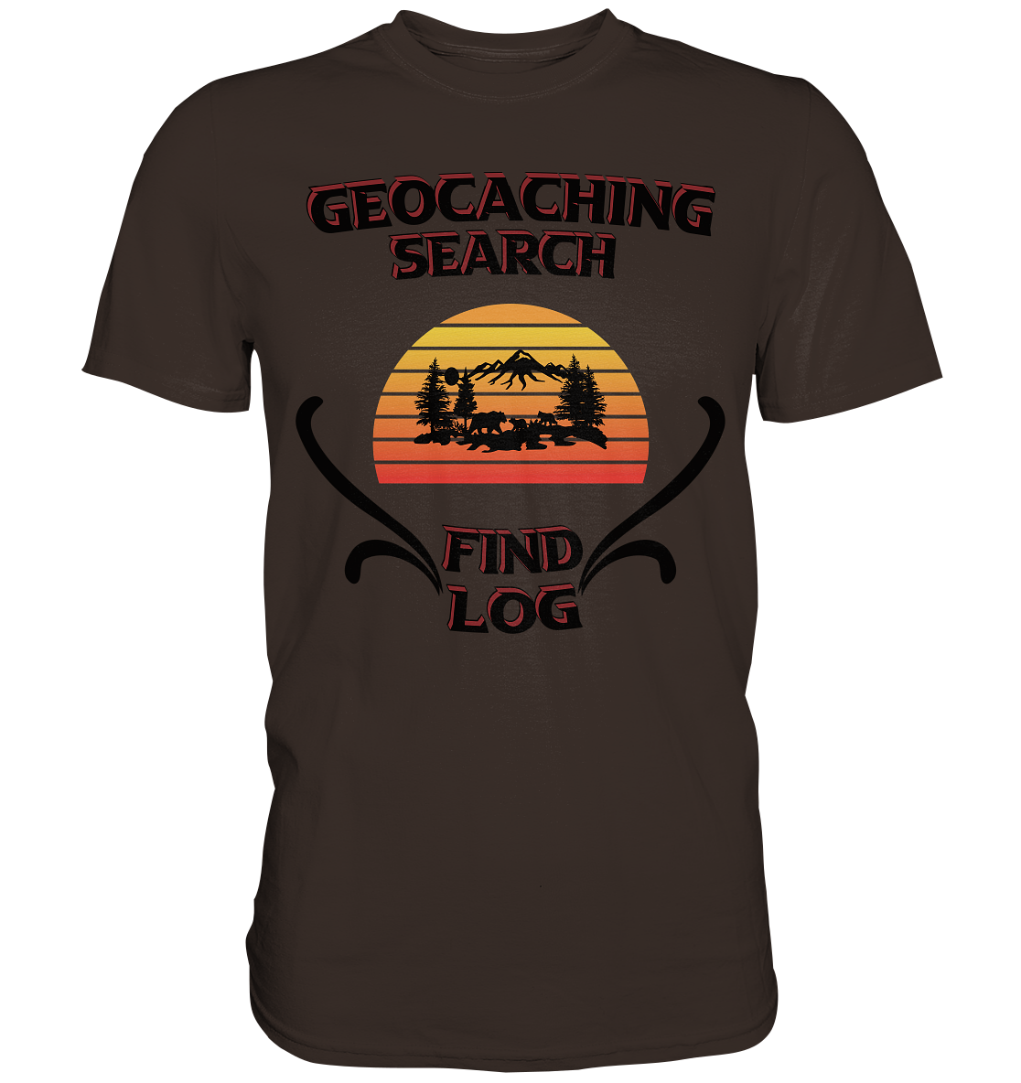 Geocaching, Suchen, Finden und Log, Geocaches - Premium Shirt