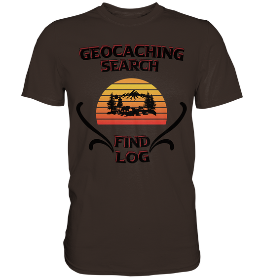 Geocaching, Suchen, Finden und Log, Geocaches - Premium Shirt