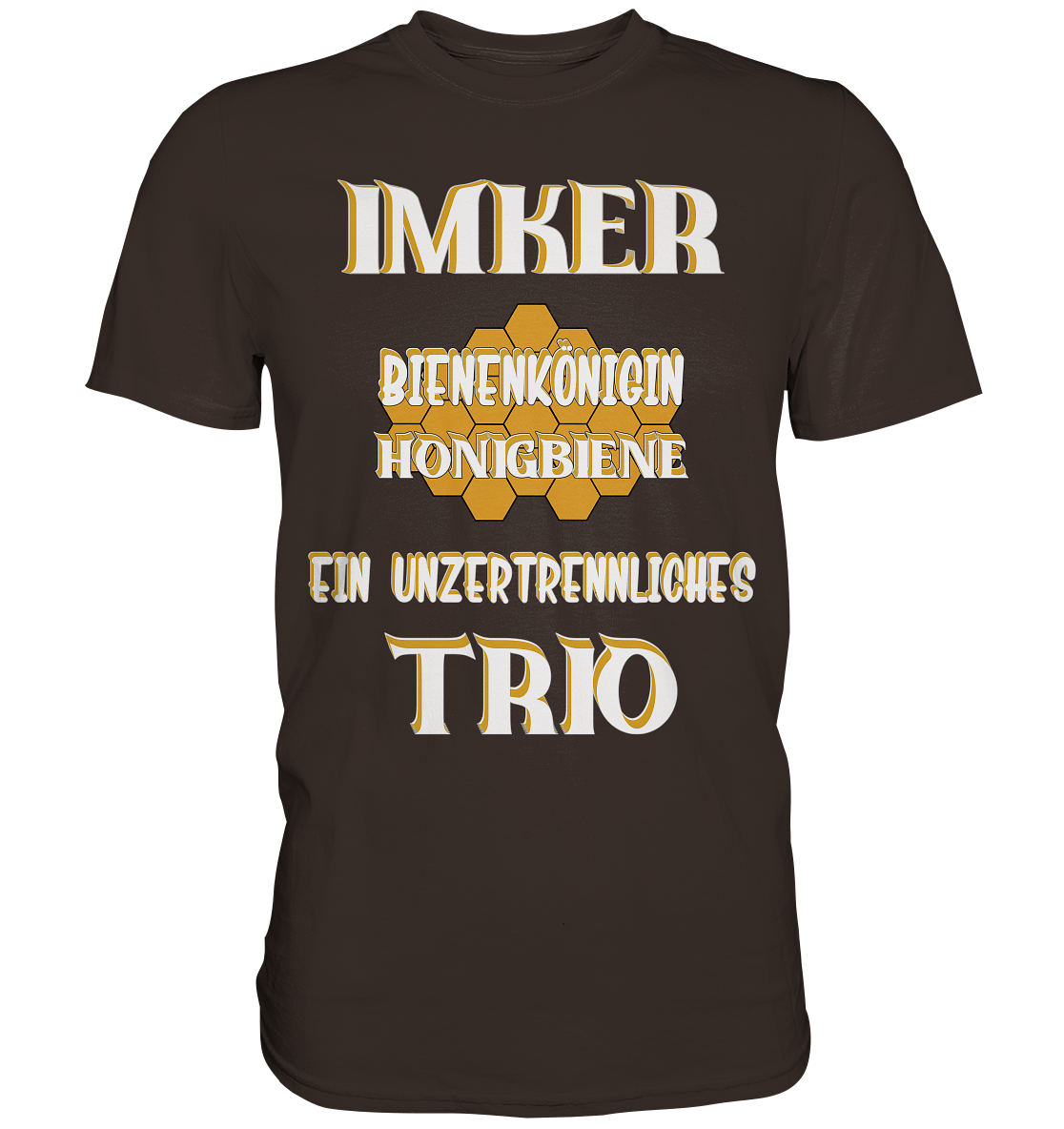 Imker- Bienenkönigin und Honigbiene, einTeam, Pfleger und Schützer von Bienen - Premium Shirt