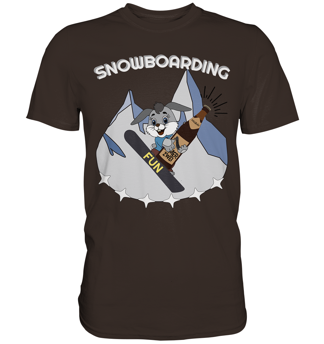 Snowboarder, Apres- Ski, Party danach, Piste, Helles Design - Premium Shirt