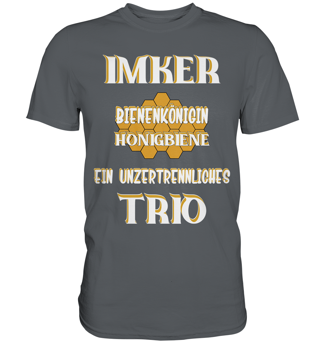 Imker- Bienenkönigin und Honigbiene, einTeam, Pfleger und Schützer von Bienen - Premium Shirt