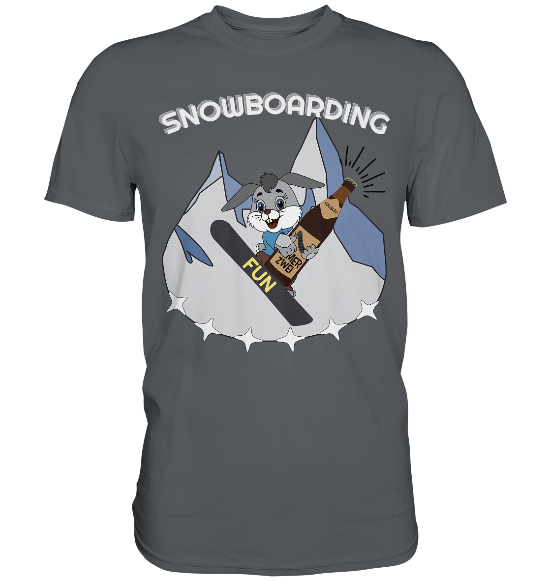 Snowboarder, Apres- Ski, Party danach, Piste, Helles Design - Premium Shirt