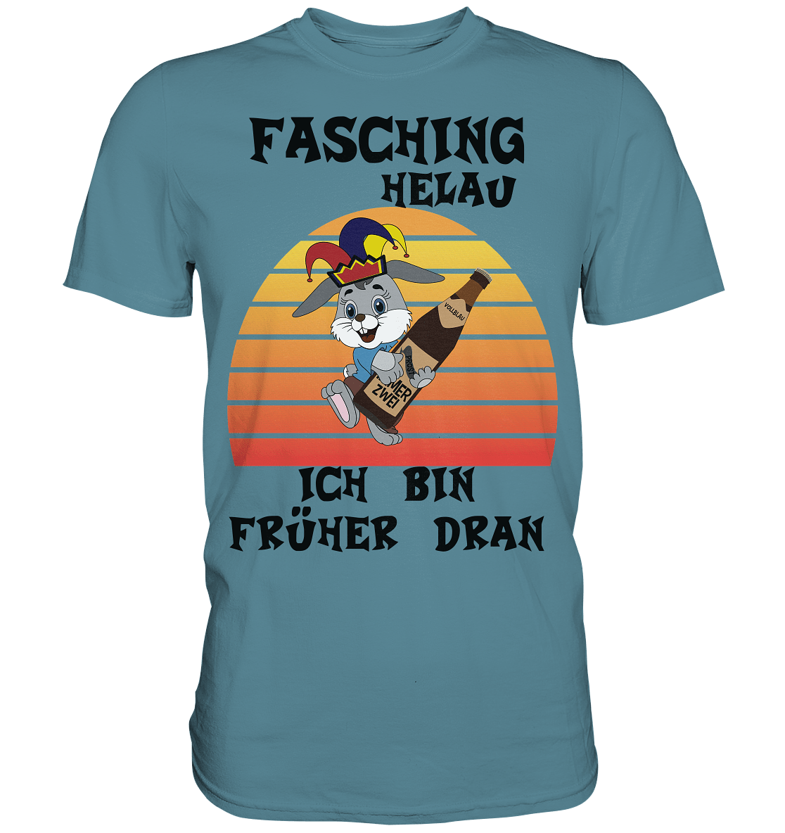 Fasching Helau, Osterhase feiert Karneval, Helau - Premium Shirt