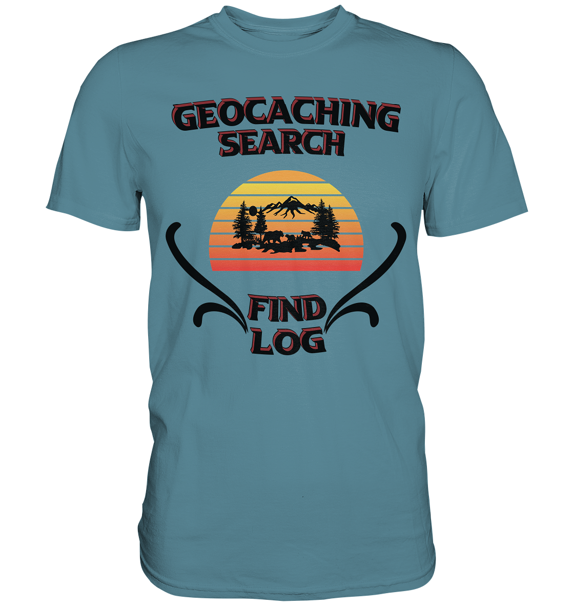 Geocaching, Suchen, Finden und Log, Geocaches - Premium Shirt