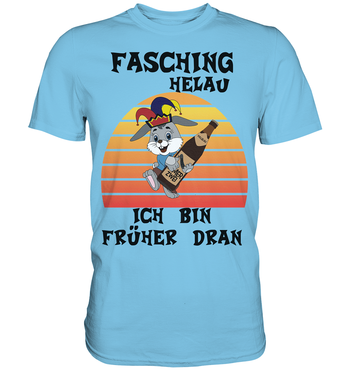 Fasching Helau, Osterhase feiert Karneval, Helau - Premium Shirt