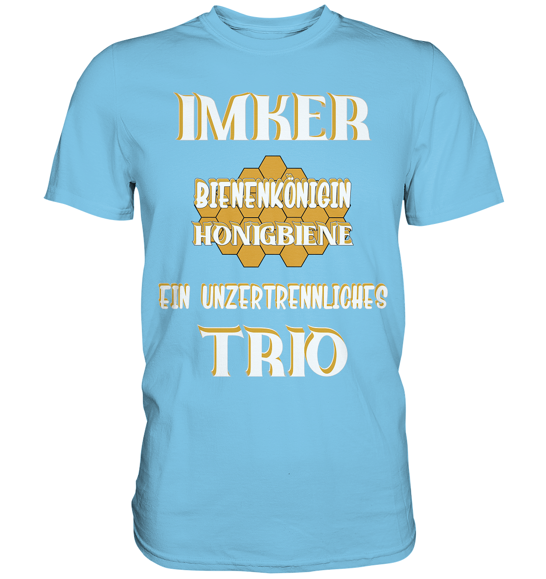 Imker- Bienenkönigin und Honigbiene, einTeam, Pfleger und Schützer von Bienen - Premium Shirt