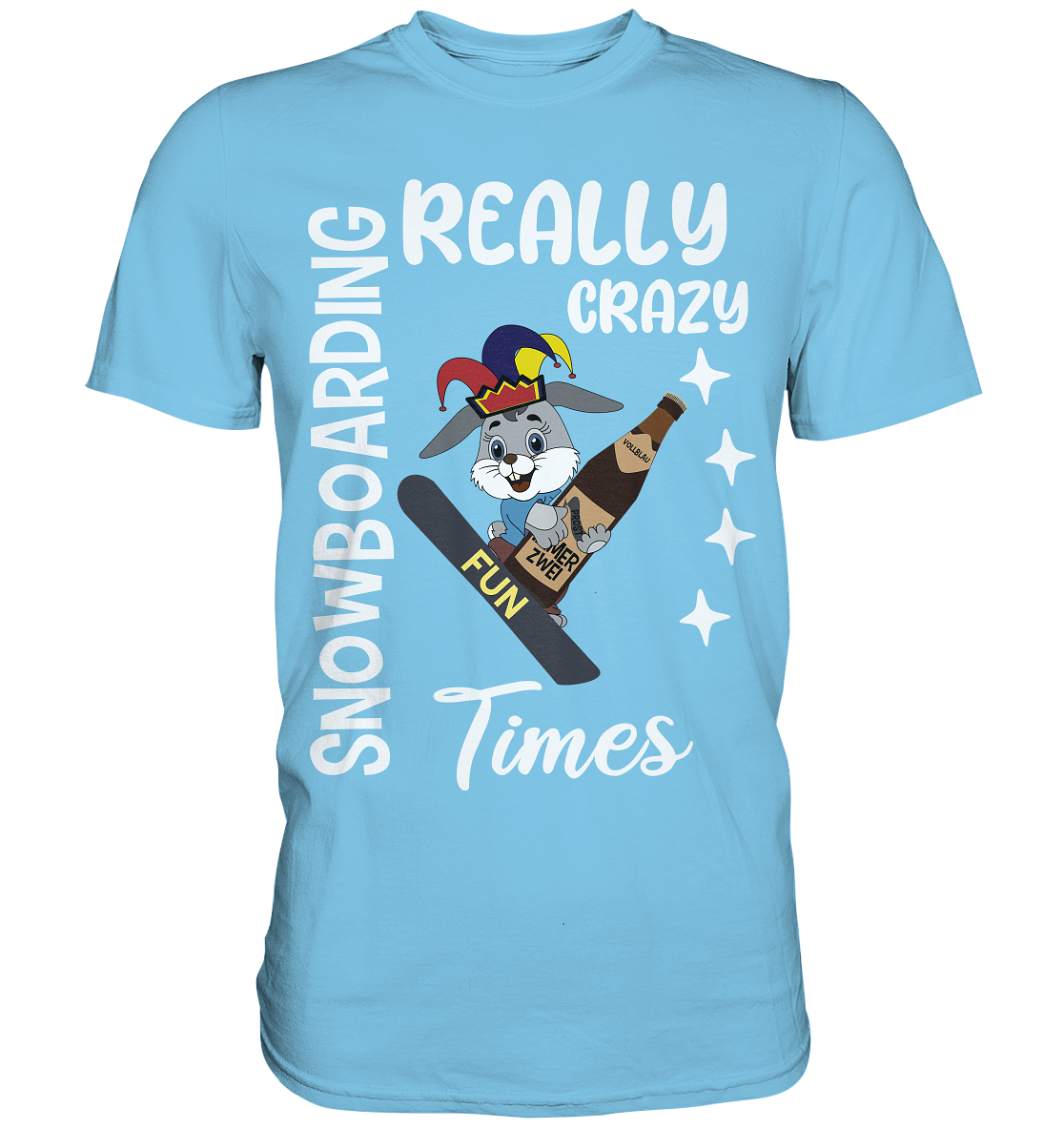 Snowboarding, Crazy Times, Snowboarder, Party - Premium Shirt