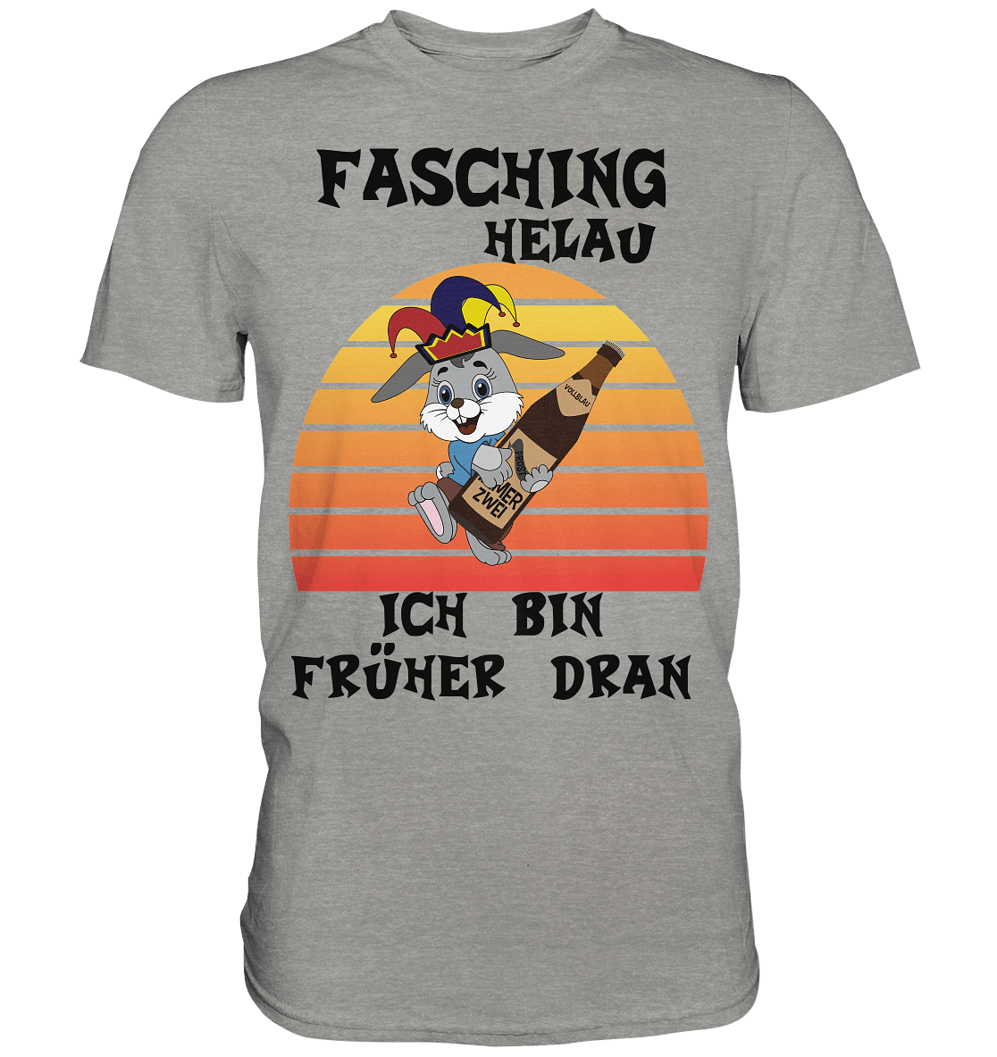 Fasching Helau, Osterhase feiert Karneval, Helau - Premium Shirt