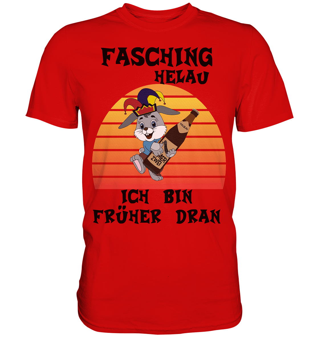 Fasching Helau, Osterhase feiert Karneval, Helau - Premium Shirt