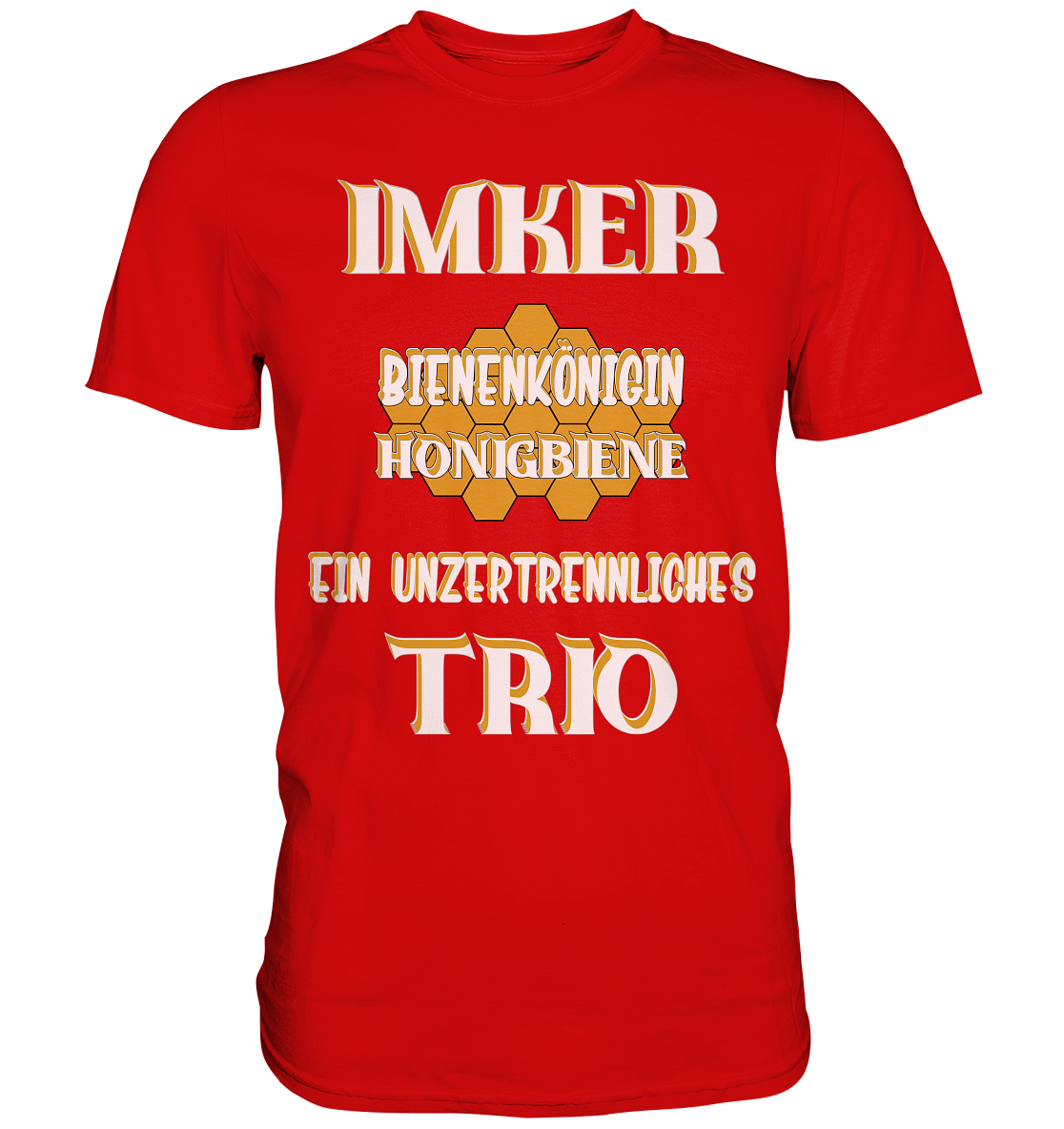 Imker- Bienenkönigin und Honigbiene, einTeam, Pfleger und Schützer von Bienen - Premium Shirt