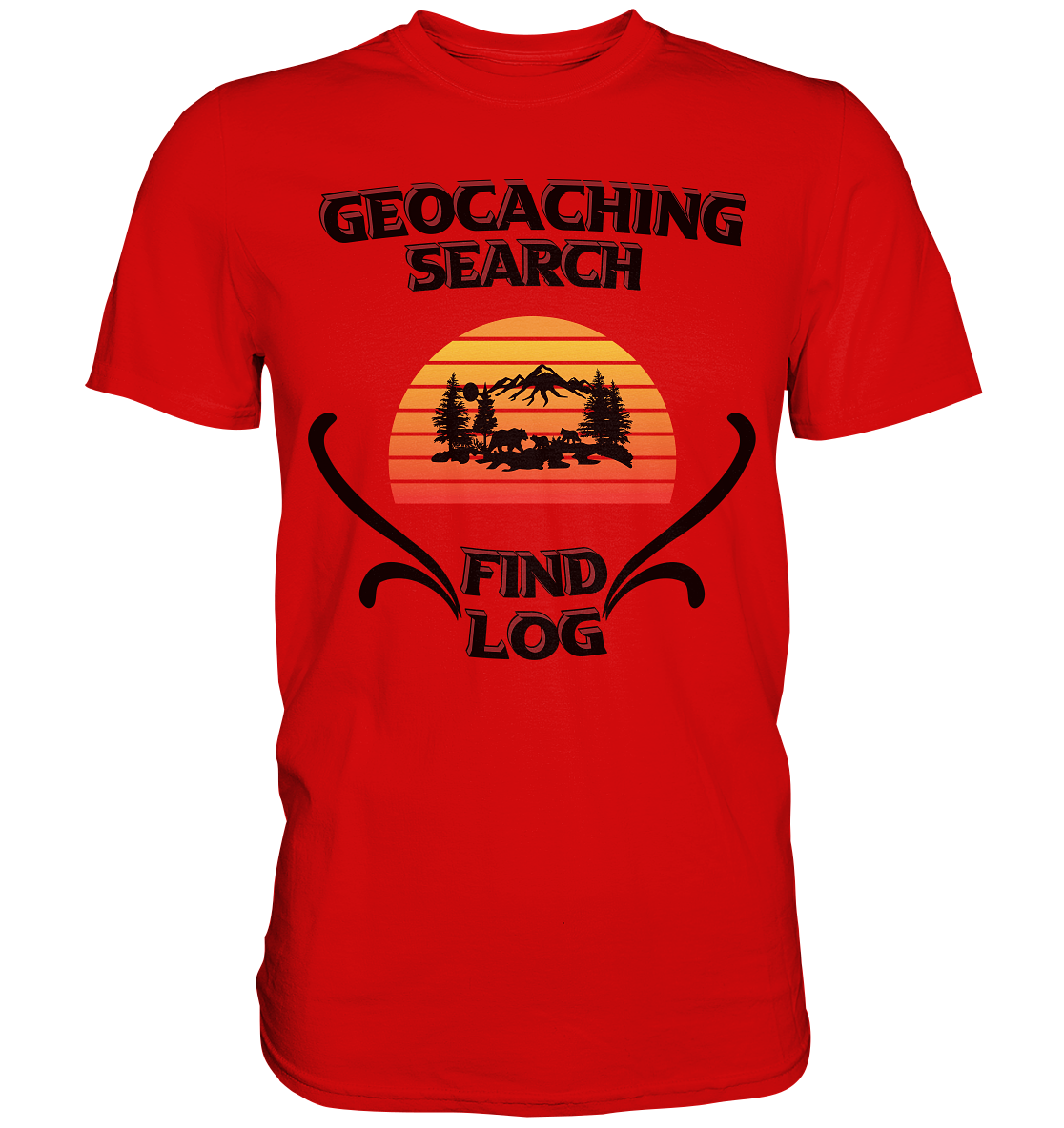 Geocaching, Suchen, Finden und Log, Geocaches - Premium Shirt