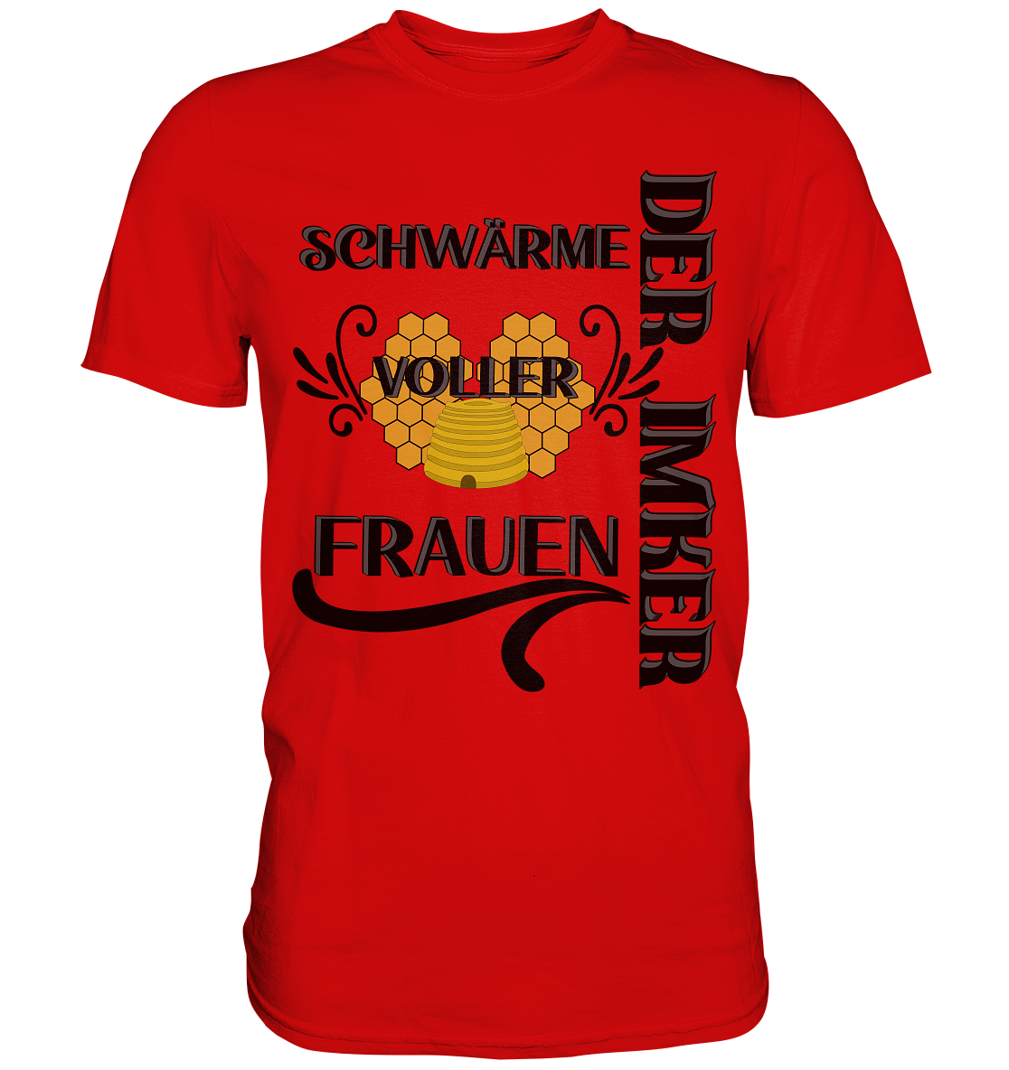 Der Imker, schwärme voller Frauen, Imkerei, Helden, schwarzes Design - Premium Shirt