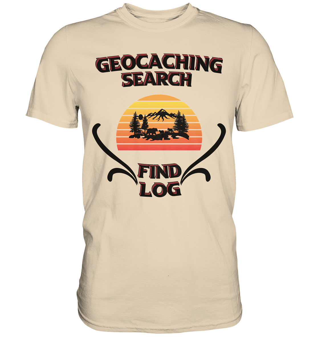 Geocaching, Suchen, Finden und Log, Geocaches - Premium Shirt