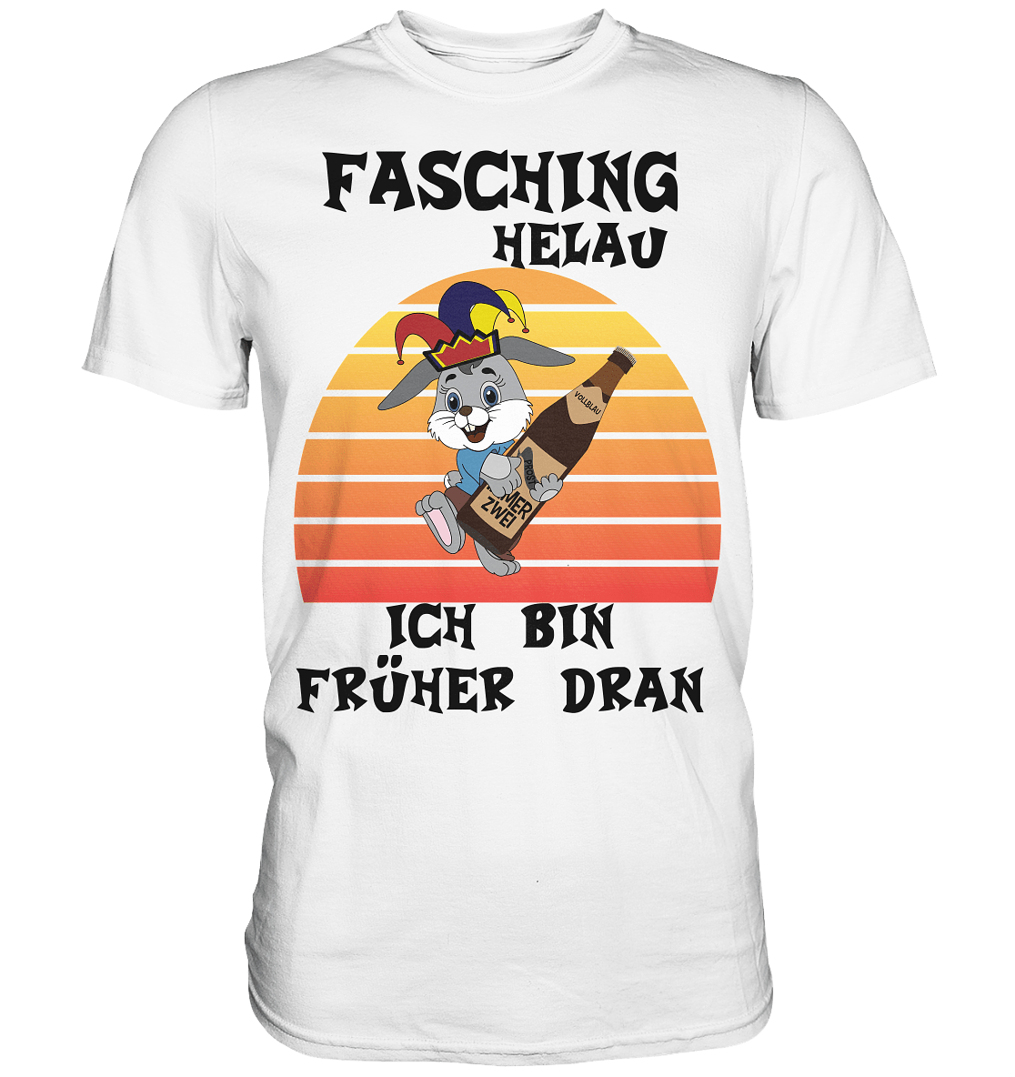 Fasching Helau, Osterhase feiert Karneval, Helau - Premium Shirt