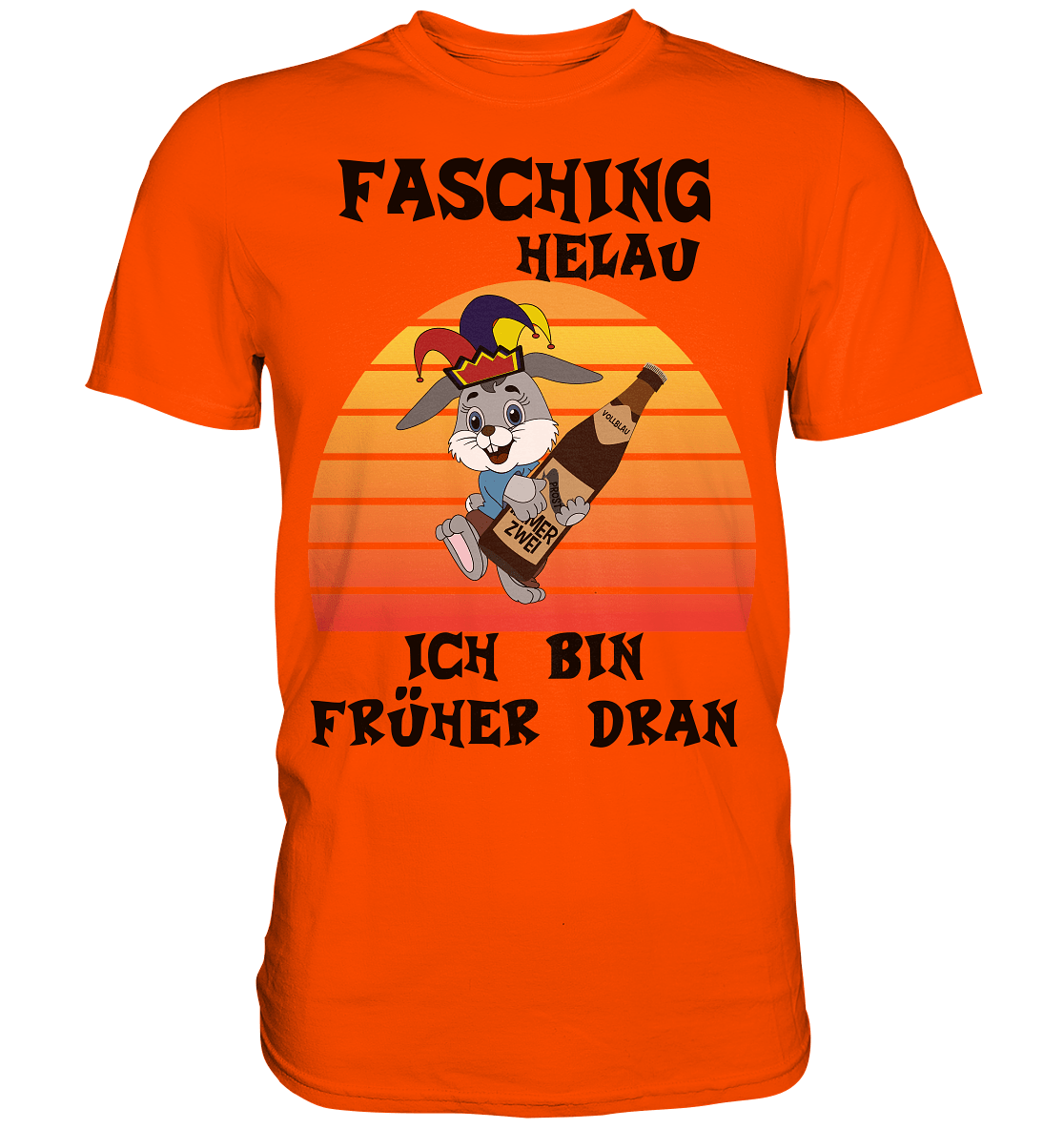 Fasching Helau, Osterhase feiert Karneval, Helau - Premium Shirt