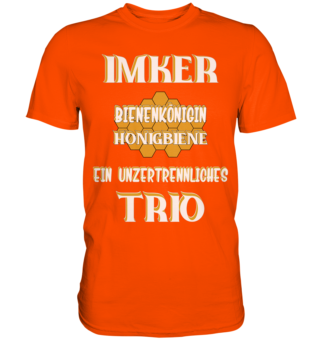 Imker- Bienenkönigin und Honigbiene, einTeam, Pfleger und Schützer von Bienen - Premium Shirt