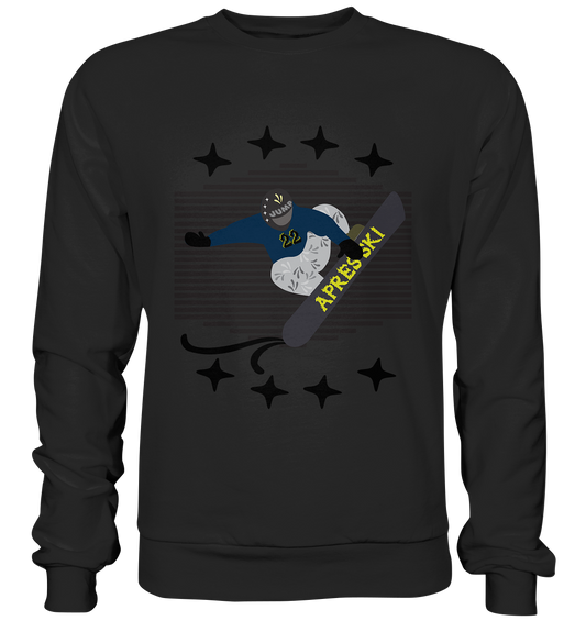 Snowboarding, Apres- Ski, Snowboard, - Premium Sweatshirt