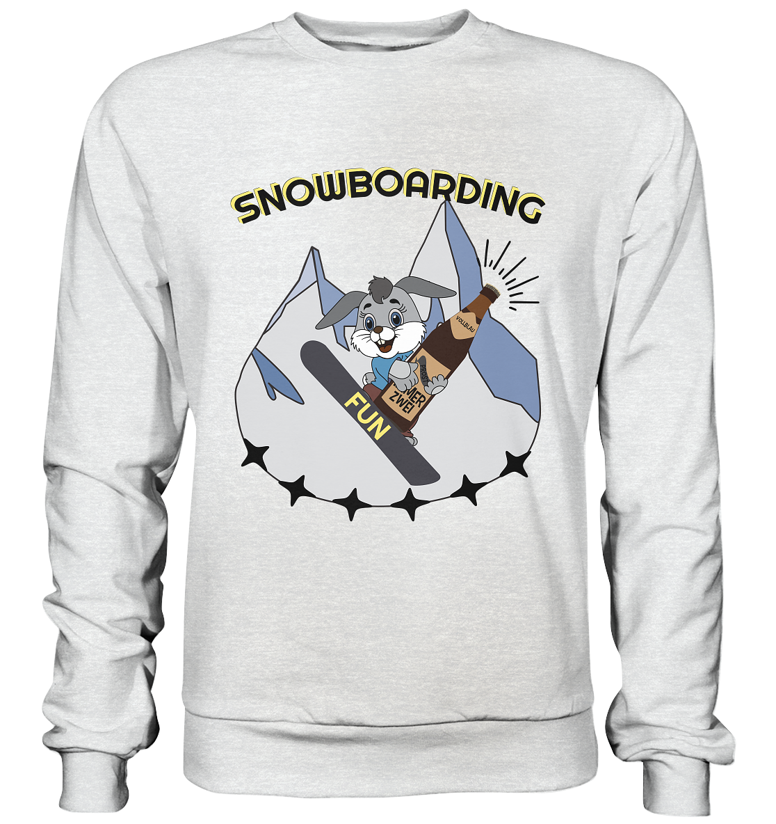 Snowboarding, Apres- Ski, Snowboard, Skihase und Bier - Premium Sweatshirt