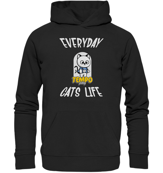 Katzenleben- Everyday Cats Life, Katzenliebhaber, Tierfreund - Premium Unisex Hoodie