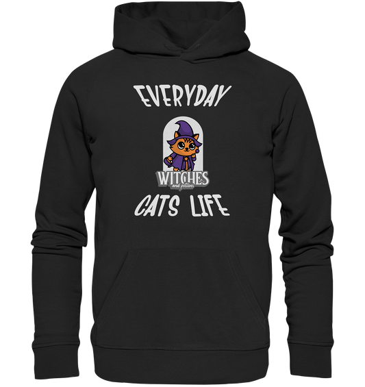 Katzenleben- Everyday Cats Life Witches, Katzenliebhaber, Tierfreund  - Premium Unisex Hoodie