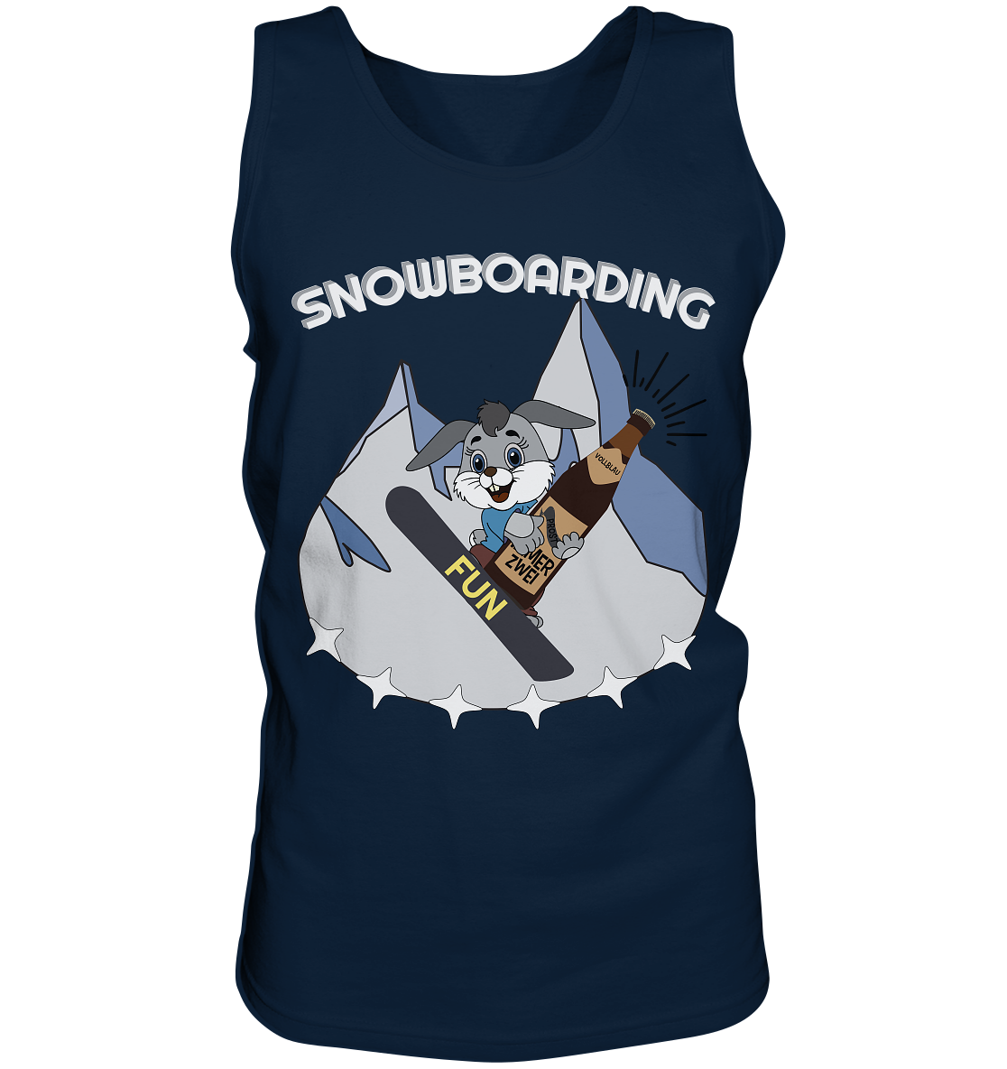 Snowboarder, Apres- Ski, Party danach, Piste, Helles Design - Tank-Top