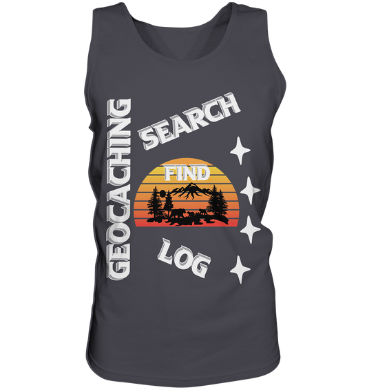 Geocaching-SEARCH-FIND-LOG, Cache Helles Design, Mounten - Tank-Top