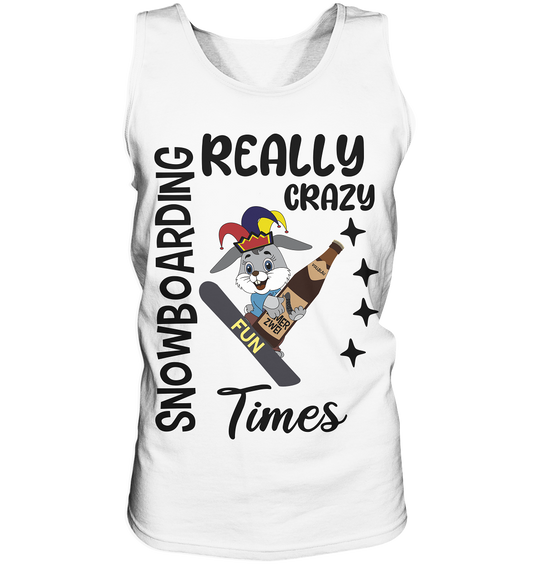 Snowboarding, really crazy, Osterhase mit Bierflasche  - Tank-Top