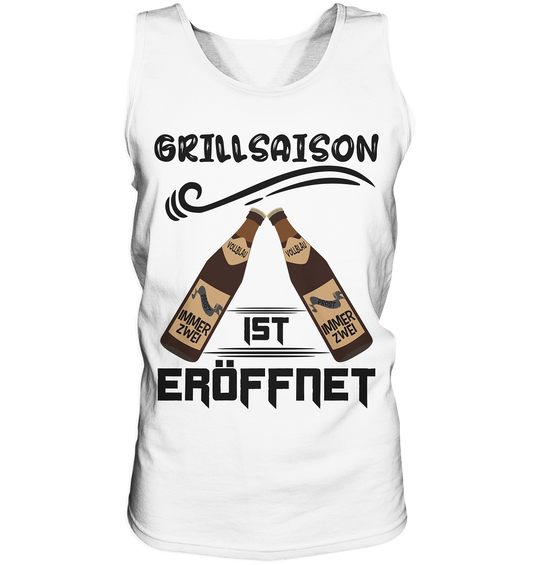 Grillsaison ist eröffnet, Grillen, Party, Feiern, Schwarzes Design - Tank-Top