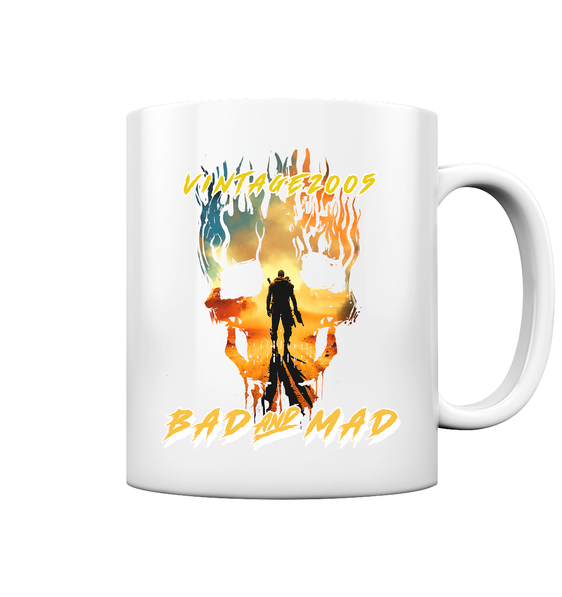 Vintage 2005- BAD AND MAD, streetwear, casual style - Tasse glossy