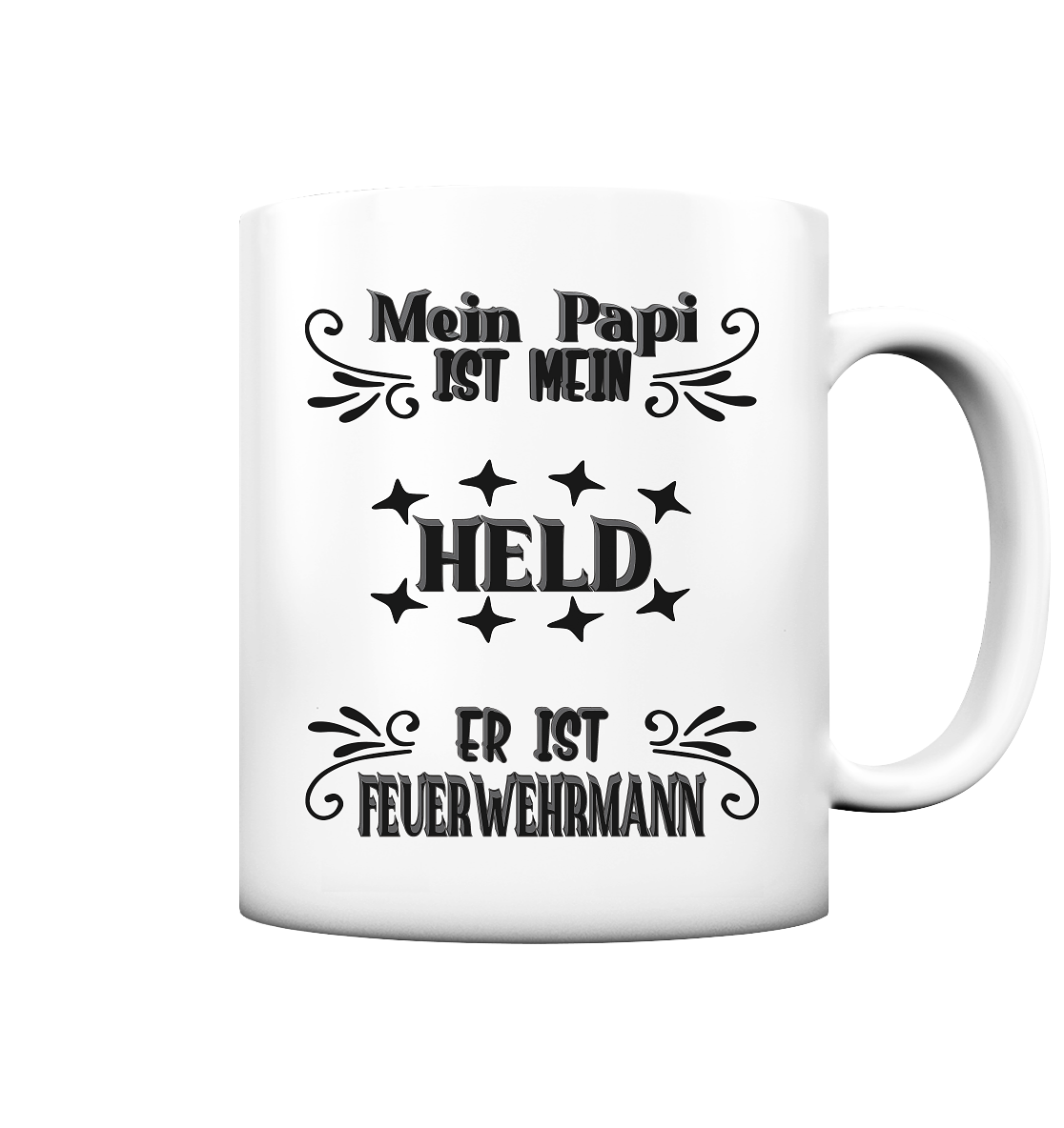 DAS PAPA PROJEKT-MEIN HELD-FEUERWEHRMANN- Tasse matt