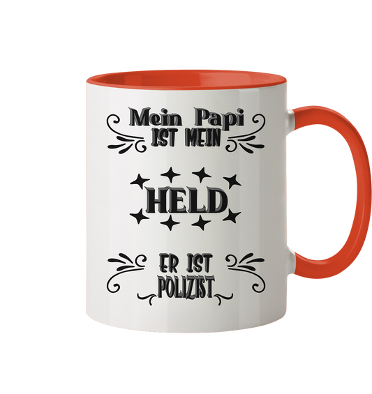 DAS PAPA PROJEKT-MEIN HELD-POLIZIST- Tasse zweifarbig