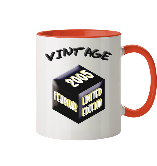 Vintage 2005 FEB Limited Edition, Geschenk zum 18 - Tasse zweifarbig