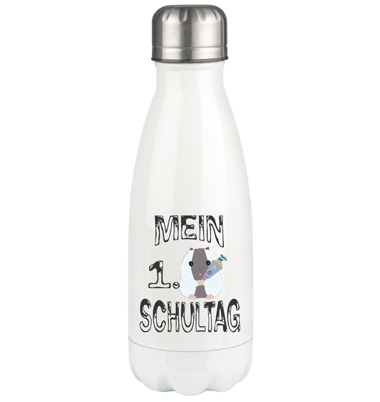 Schulanfang Schwarzes Design, Einschulung, Zuckettüte  - Thermoflasche 350ml