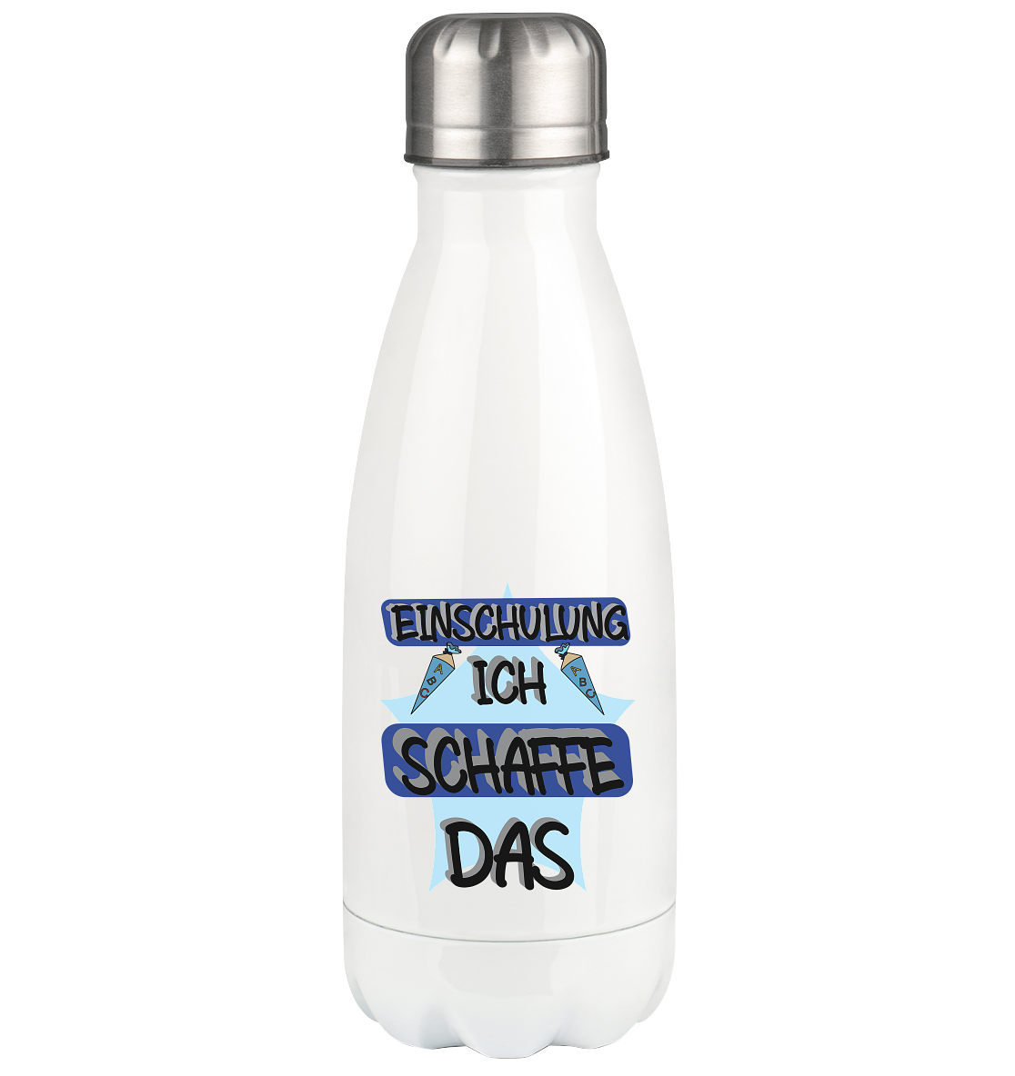 Einschulung, Ich schaff das Motivation - Thermoflasche 350ml