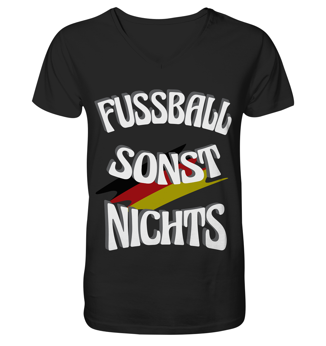 Fussball sonst Nichts, mit Leib und Seele Fan, Fußballfans - V-Neck Shirt