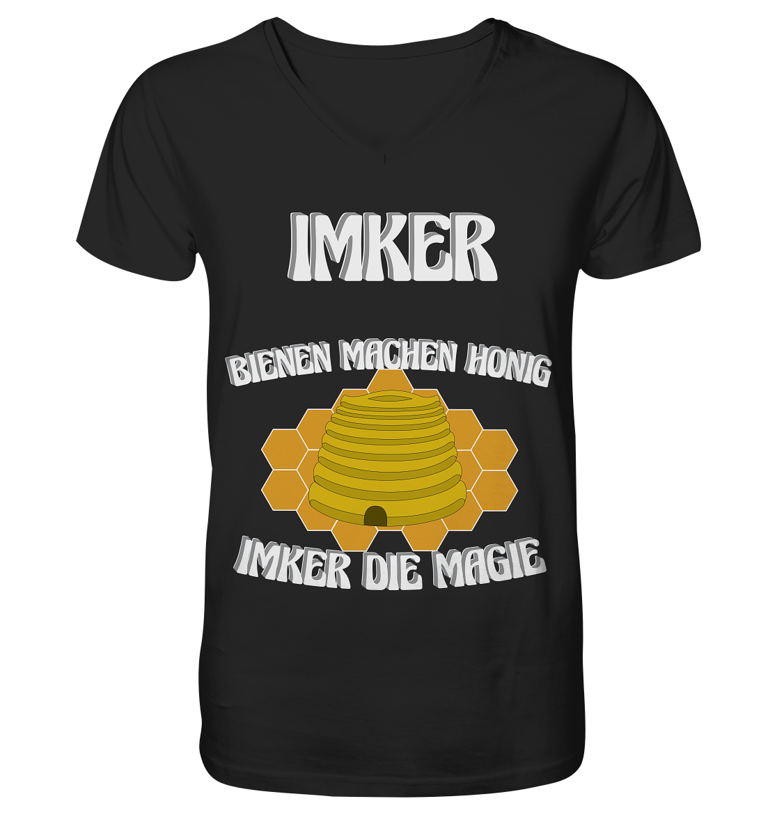 Imker, Bienen, Honig - Eine Magie, Imkerei, Wunder - V-Neck Shirt