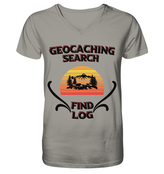 Geocaching, Suchen, Finden und Log, Geocaches - V-Neck Shirt