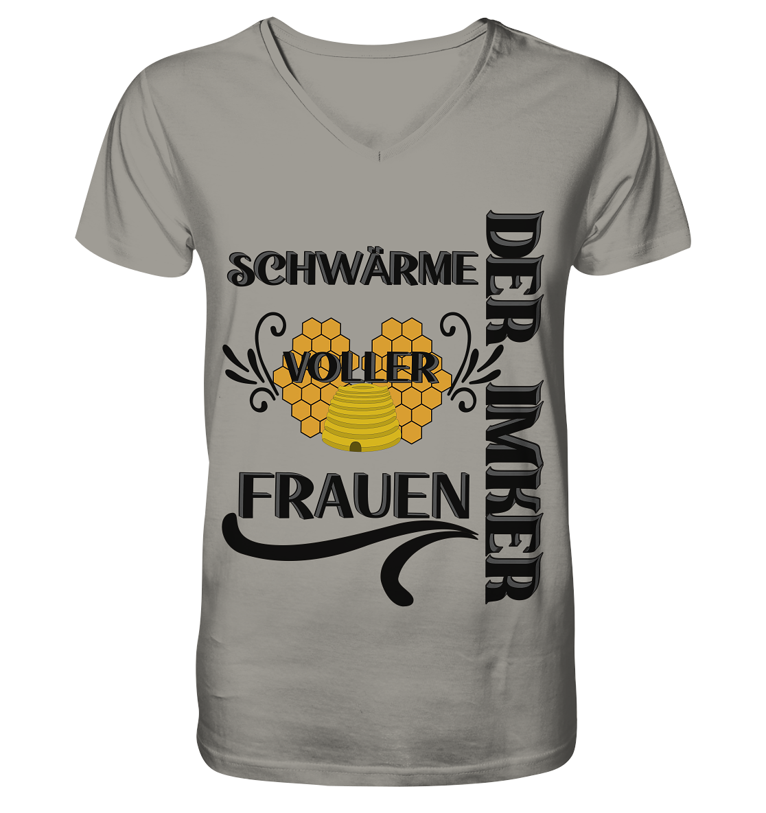 Der Imker, schwärme voller Frauen, Imkerei, Helden, schwarzes Design - V-Neck Shirt