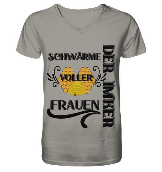 Der Imker, schwärme voller Frauen, Imkerei, Helden, schwarzes Design - V-Neck Shirt